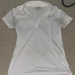Ariat White Fitted Short Sleeve Polo Shirt